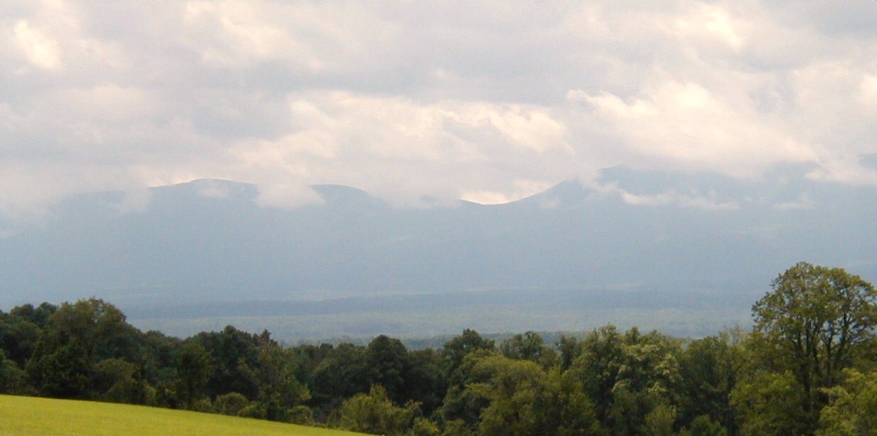 Catskill mountains New York where air quality was healthy before climate change.
